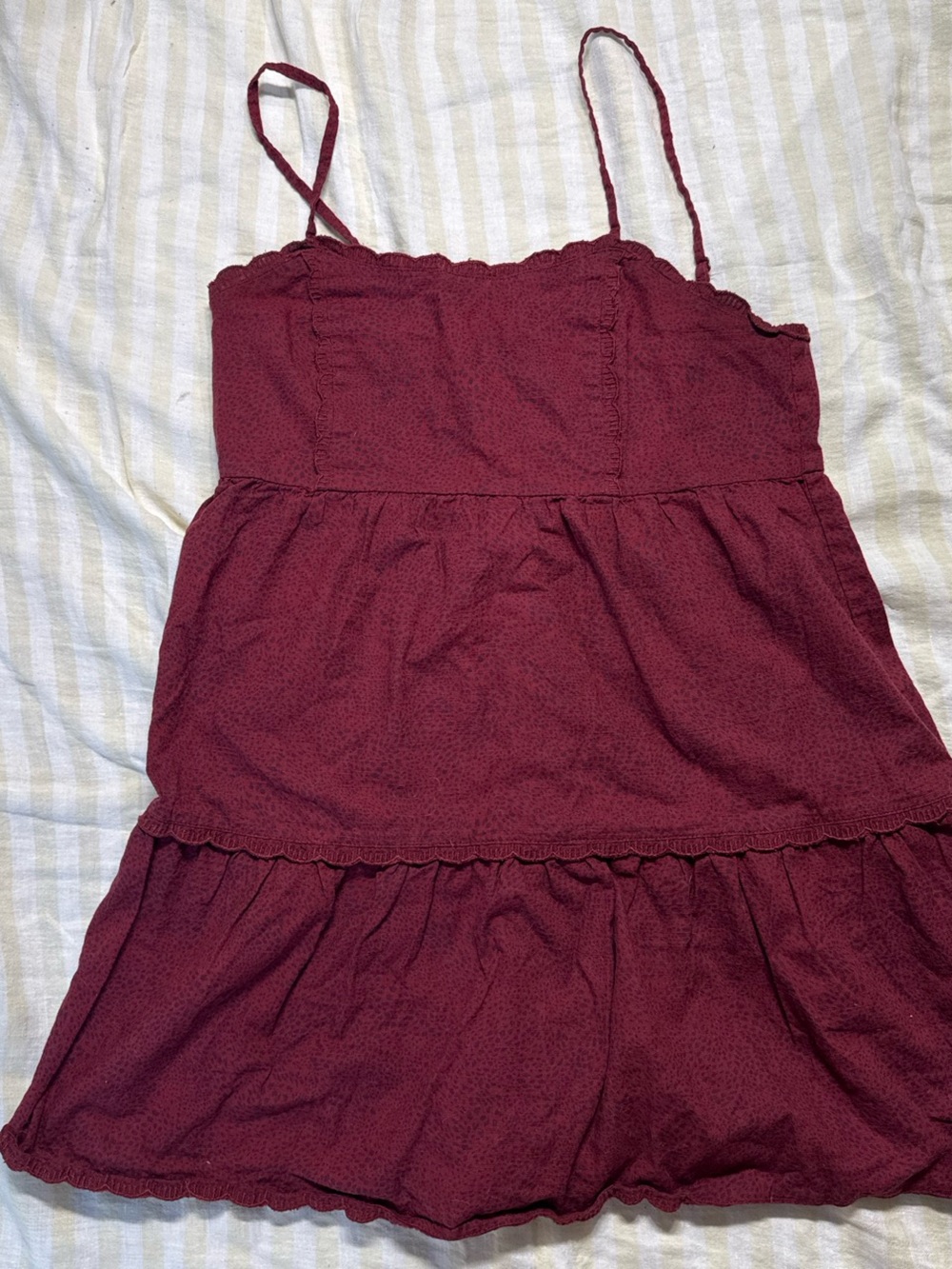Aeropostale Burgundy Smocked Cami Top